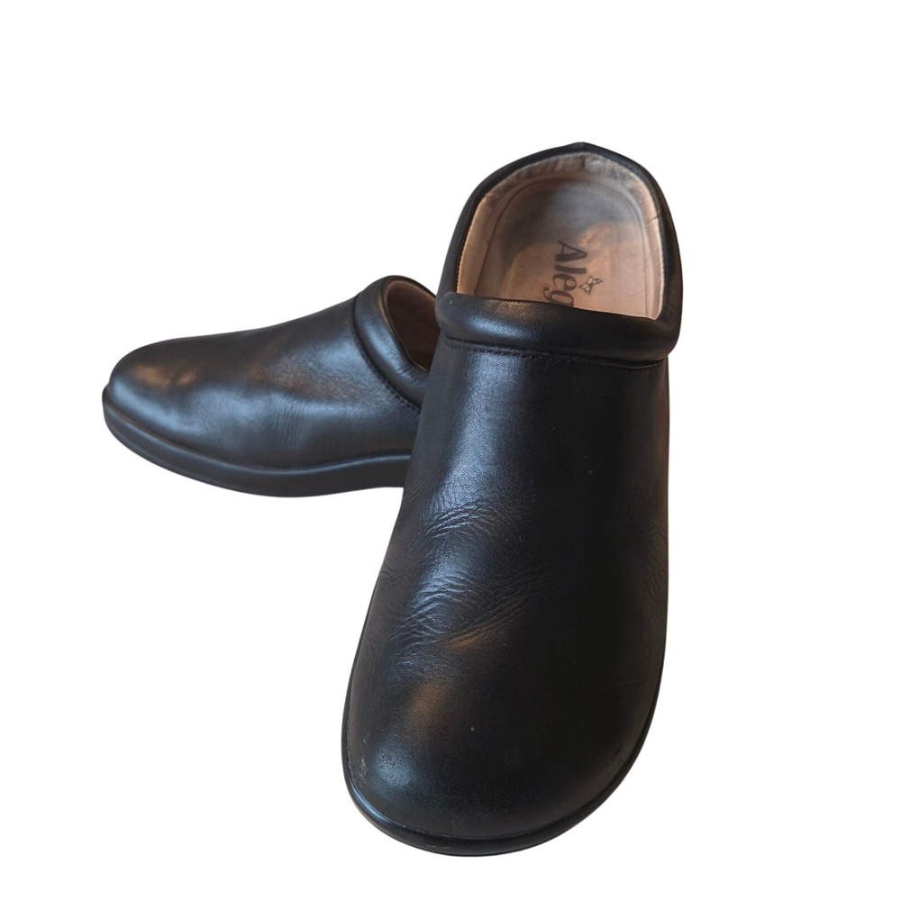Alegria Kay Mules Leather Slip On Comfort Black Professional Work Clog 40 9-9.5 - Picture 6 of 11